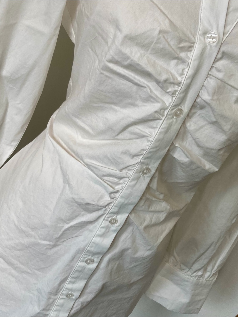 Lush White Classic Shirt Dress - Picture 3 of 10